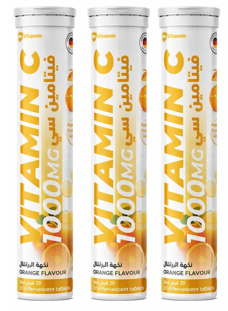 Mr.Vitamin Mr Vitamin C Pack Of 3 1000 mg Effervescent 20 Tab - Image 1